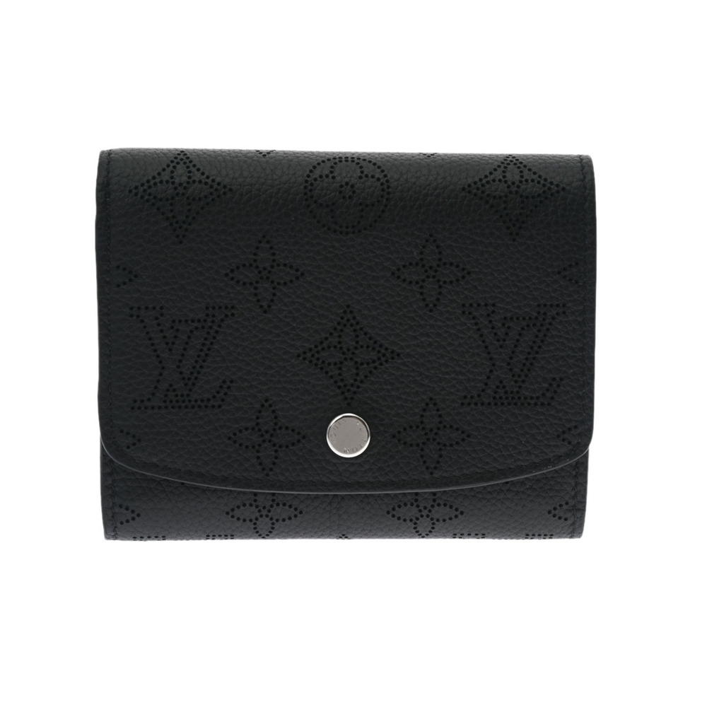 Louis Vuitton Mahina Portefeuille Wallet Iris Noir Black Leather